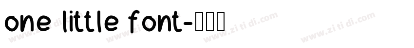 one little font字体转换